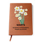 Læder notesbog fødselsblomst Marts