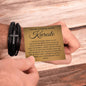 Læderarmbånd med kors - Mindegave for tabet af en kæreste.