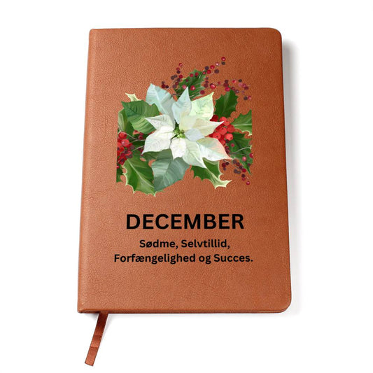Læder notesbog fødselsblomst December