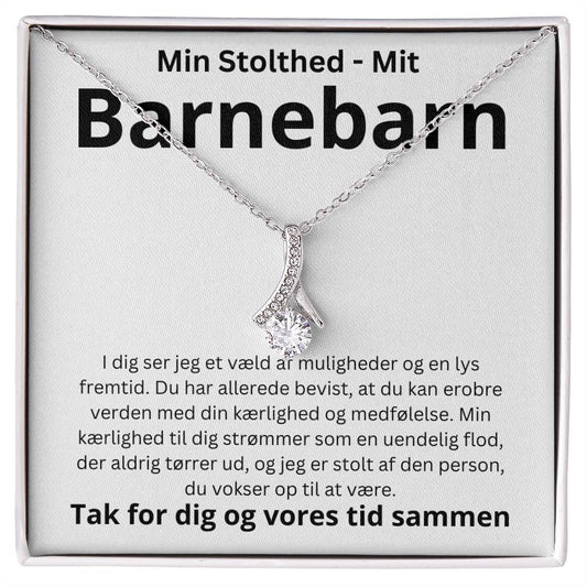 Gave til barnebarn - Halskæde med personligt kort