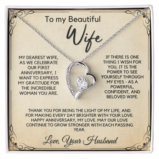 Mark Your 1st Anniversary with a Striking Necklace Gift for Your Wife!